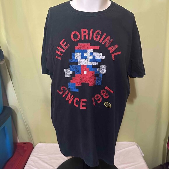 Mario The Original Since 1981 Men's Black T Shirt Size XL Gildan - Picture 1 of 4